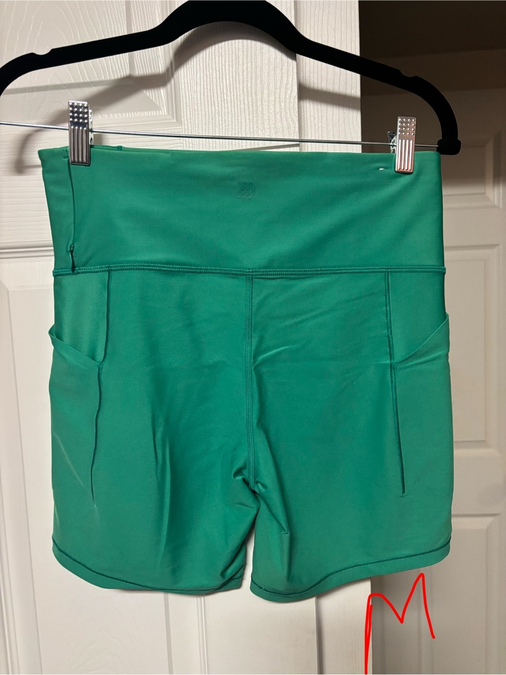 all in motion Green Women's Athletic Shorts with Side Pockets